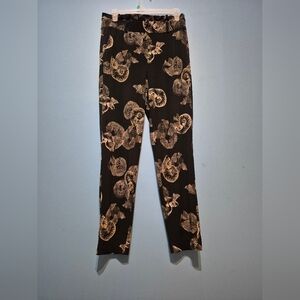 Black Floral Print Women's Jeans